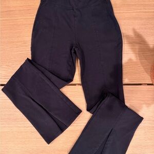 Alo Yoga Black High-Waisted Leggings split flare cut